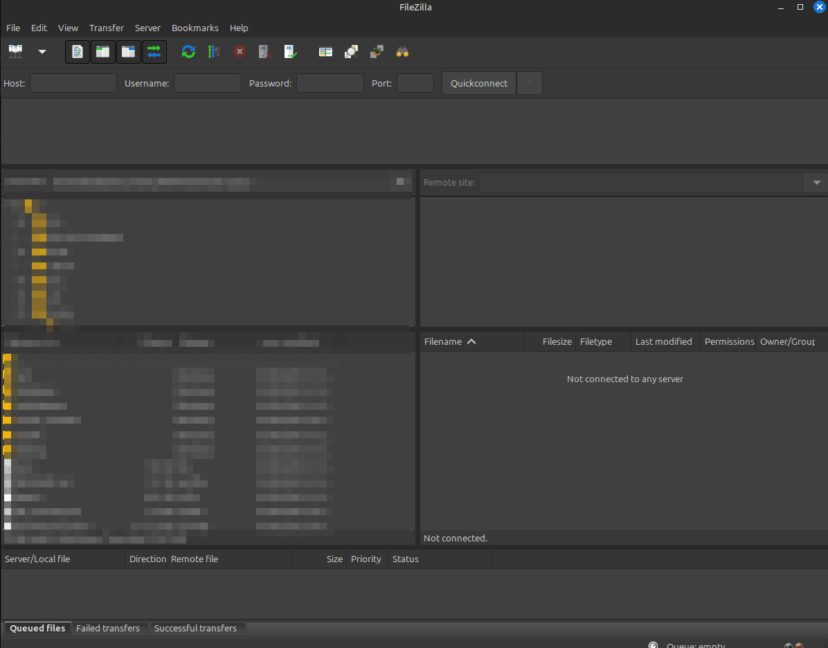 Hasil Akses FileZilla